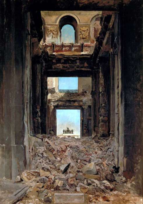 "Ruinas de las Tullerías" de Jean-Louis-Ernest Meissonier